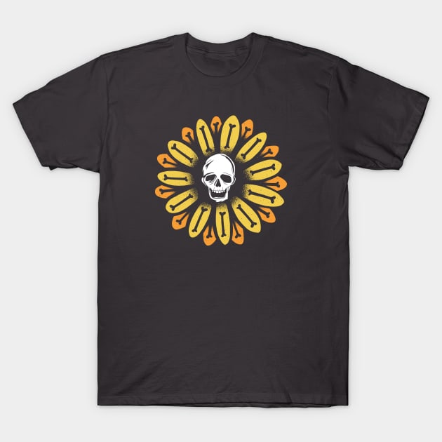 Skull Sunflower | Fun Halloween T-Shirt by SLAG_Creative